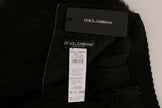 Dolce & Gabbana Elegant Black Fur Mini Shorts Hot Pants.