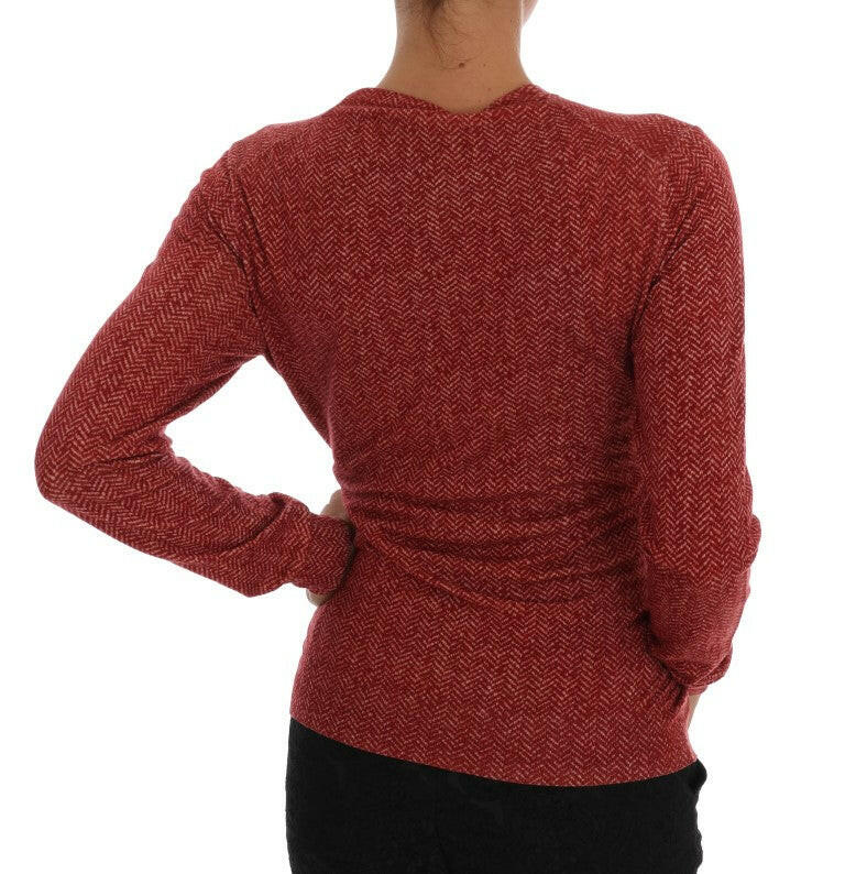 Dolce & Gabbana Red Wool Top Cardigan Sweater - GENUINE AUTHENTIC BRAND LLC  
