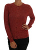 Dolce & Gabbana Red Wool Top Cardigan Sweater - GENUINE AUTHENTIC BRAND LLC  