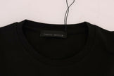Frankie Morello Black Cotton RIDERS Crewneck T-Shirt - GENUINE AUTHENTIC BRAND LLC  