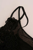 Dolce & Gabbana Elegant Black Silk Lace Chemise Dress.