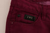 Costume National Sleek Red Straight Fit Luxury Jeans.