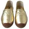 Dolce & Gabbana Gold Leather D&G Loafers Flats Espadrille Shoes - GENUINE AUTHENTIC BRAND LLC  
