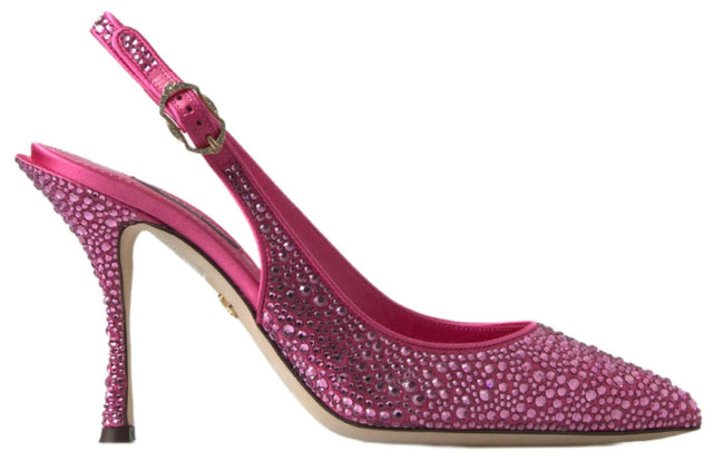 Dolce & Gabbana Pink Slingbacks Crystal Pumps Shoes - GENUINE AUTHENTIC BRAND LLC  