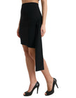 Dolce & Gabbana Black Viscose High Waist Fitted Mini Skirt.