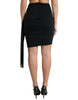 Dolce & Gabbana Black Viscose High Waist Fitted Mini Skirt.