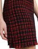 Dolce & Gabbana Black Red Cotton High Waist Tartan Tweed Mini Skirt.