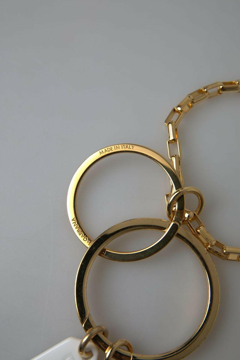 Dolce & Gabbana Gold Tone Brass Chain Link DG Logo Pendant Necklace - GENUINE AUTHENTIC BRAND LLC  
