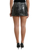 Dolce & Gabbana Black Cotton Blend High Waist Mini Skirt.