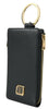 Dolce & Gabbana Black Leather DG Logo Gold Zip Card Holder Men Wallet - GENUINE AUTHENTIC BRAND LLC  