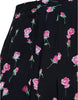 Dolce & Gabbana Black Rose High Waist A-line Knee Length Skirt.