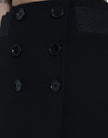Dolce & Gabbana Black Wool Button High Waist Aline Mini Skirt.
