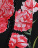 Dolce & Gabbana Black Carnation Pencil Cut Knee Length Skirt.