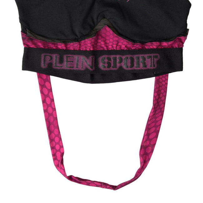 Plein Sport Black Fuchsia Logo Athlete Hannah Bra Underwear - GENUINE AUTHENTIC BRAND LLC  