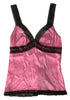 Dolce & Gabbana Pink Lace Silk Sleepwear Camisole Top Underwear - GENUINE AUTHENTIC BRAND LLC  