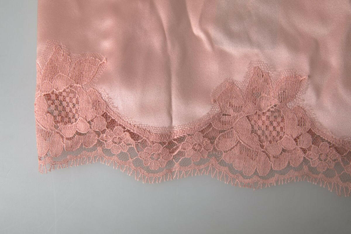 Dolce & Gabbana Antique Rose Lace Silk Camisole Top Underwear - GENUINE AUTHENTIC BRAND LLC  
