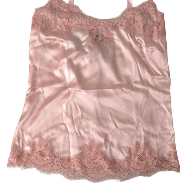 Dolce & Gabbana Antique Rose Lace Silk Camisole Top Underwear - GENUINE AUTHENTIC BRAND LLC  
