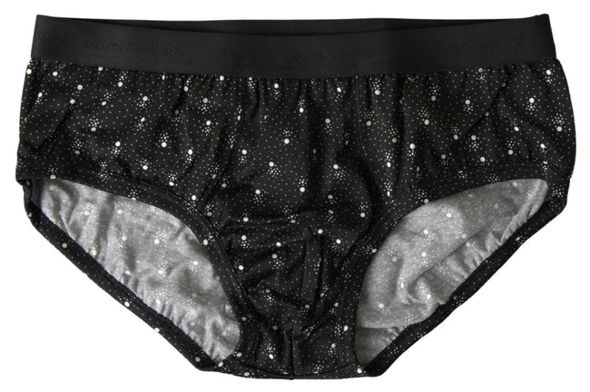 Dolce & Gabbana Black Dotted Cotton Brandon Briefs Underwear - GENUINE AUTHENTIC BRAND LLC  