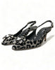 Dolce & Gabbana Silver Leopard Crystal Slingback Pumps Shoes - GENUINE AUTHENTIC BRAND LLC  