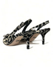 Dolce & Gabbana Silver Leopard Crystal Slingback Pumps Shoes - GENUINE AUTHENTIC BRAND LLC  