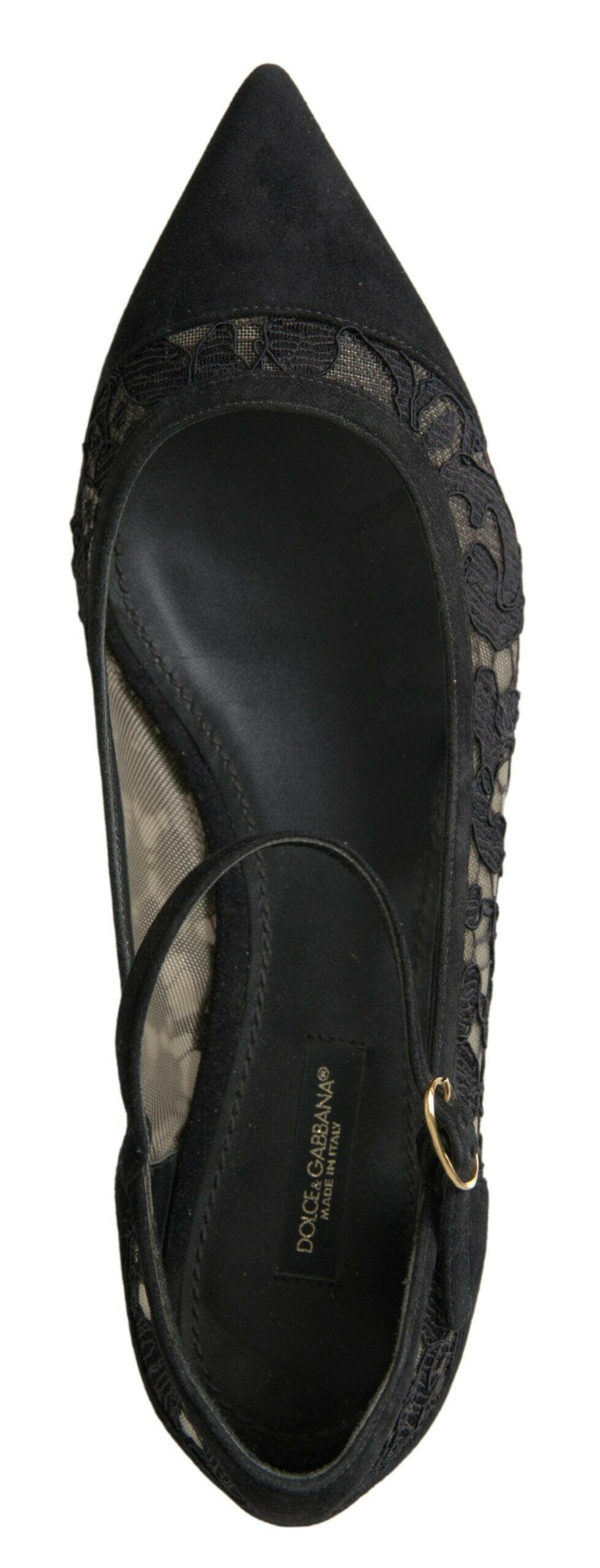 Dolce & Gabbana Black Lace Loafers Ballerina Flats Shoes - GENUINE AUTHENTIC BRAND LLC  
