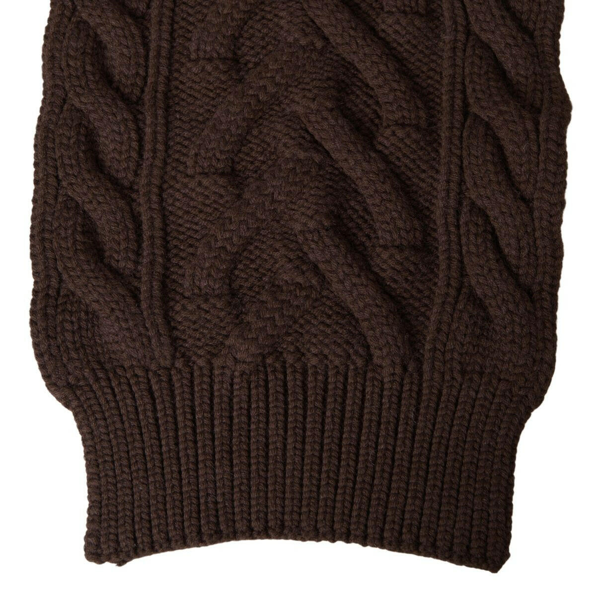 Dolce & Gabbana Brown Cashmere Knit Neck Wrap Shawl Scarf - GENUINE AUTHENTIC BRAND LLC  
