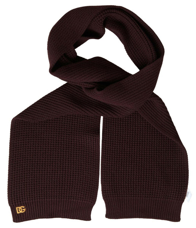 Dolce & Gabbana Brown Cashmere Knitted Neck Wrap Shawl Scarf - GENUINE AUTHENTIC BRAND LLC  