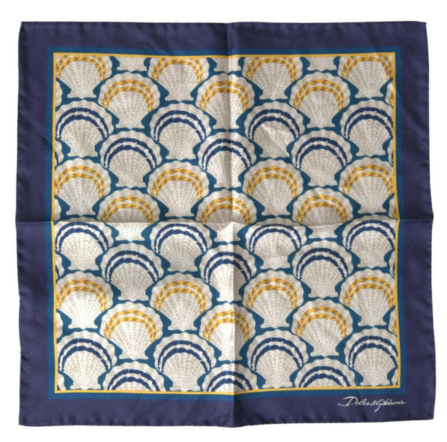 Dolce & Gabbana Multicolor Shell Silk Square Handkerchief Scarf - GENUINE AUTHENTIC BRAND LLC  
