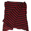 Dolce & Gabbana Red Black Stripes Acrylic Wrap Shawl Scarf - GENUINE AUTHENTIC BRAND LLC  