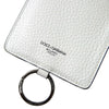 Dolce & Gabbana White Leather Lanyard Logo Card Holder Men Wallet - GENUINE AUTHENTIC BRAND LLC  