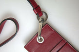 Dolce & Gabbana Red Leather Lanyard Logo Slim Card Holder Men Wallet - GENUINE AUTHENTIC BRAND LLC  