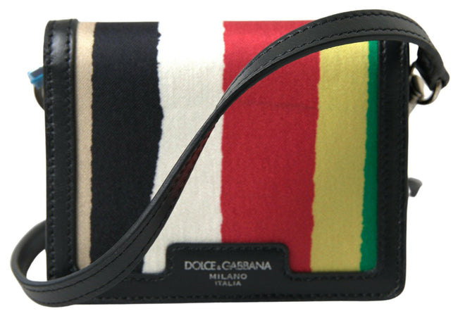 Dolce & Gabbana Multicolor Leather Shoulder Strap Card Holder Wallet - GENUINE AUTHENTIC BRAND LLC  