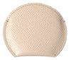 Dolce & Gabbana Beige Calfskin Leather Round Logo Hand Mirror Holder - GENUINE AUTHENTIC BRAND LLC  
