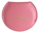 Dolce & Gabbana Pink Calfskin Leather Round Logo Print Hand Mirror Holder - GENUINE AUTHENTIC BRAND LLC  