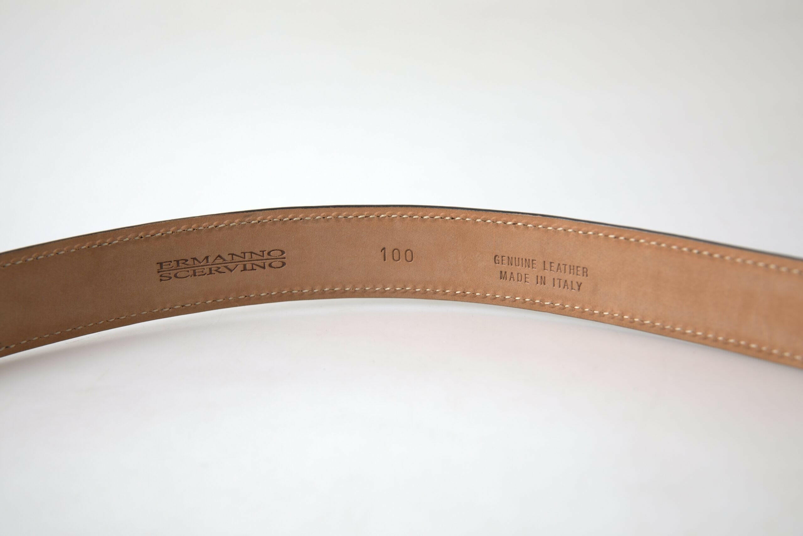 Ermanno Scervino Black Leather Metal Buckle Cintura Belt - GENUINE AUTHENTIC BRAND LLC  
