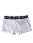 Dolce & Gabbana White Cotton Stretch Regular Boxer Underwear