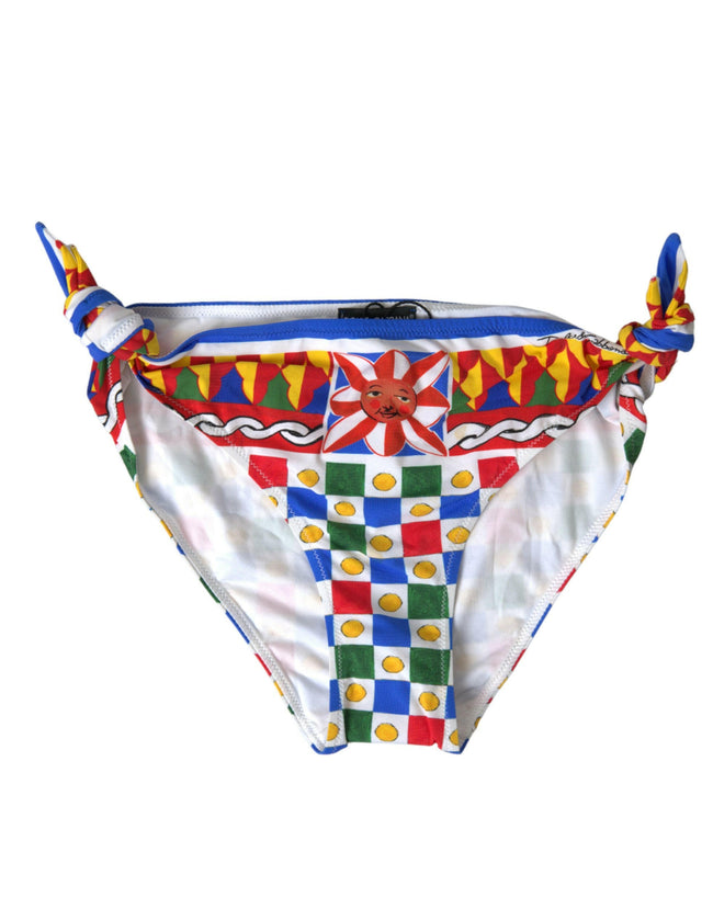 Dolce & Gabbana Multicolor Carretto Bottom Swim Beachwear Bikini
