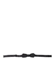 Dolce & Gabbana Black Solid Silk Adjustable Neck Papillon Bow Tie