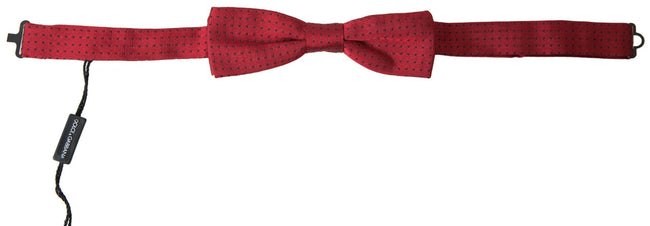 Dolce & Gabbana Red Silk Polka Dot Adjustable Neck Men Bow Tie - GENUINE AUTHENTIC BRAND LLC  