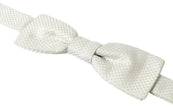 Dolce & Gabbana Ivory Silk Adjustable Neck Papillon Men Bow Tie - GENUINE AUTHENTIC BRAND LLC  