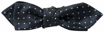 Dolce & Gabbana Blue Polka Dot Silk Adjustable Men Neck Papillon Bow Tie - GENUINE AUTHENTIC BRAND LLC  