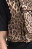 Dolce & Gabbana Brown Leopard Silk Sleeveless Sportswear - GENUINE AUTHENTIC BRAND LLC  