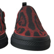 Dolce & Gabbana Red Black Leopard Loafers Sneakers Shoes - GENUINE AUTHENTIC BRAND LLC  