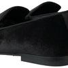 Dolce & Gabbana Black Velvet Loafers Formal Shoes - GENUINE AUTHENTIC BRAND LLC  