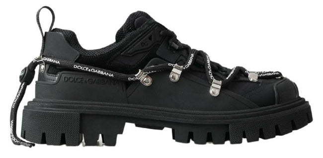 Dolce & Gabbana Black Trekking Derby Logo Sneakers - GENUINE AUTHENTIC BRAND LLC  