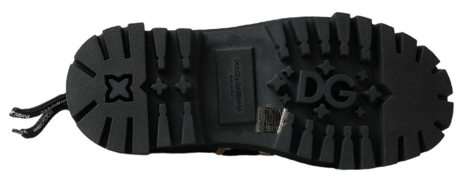 Dolce & Gabbana Black Trekking Derby Logo Sneakers - GENUINE AUTHENTIC BRAND LLC  