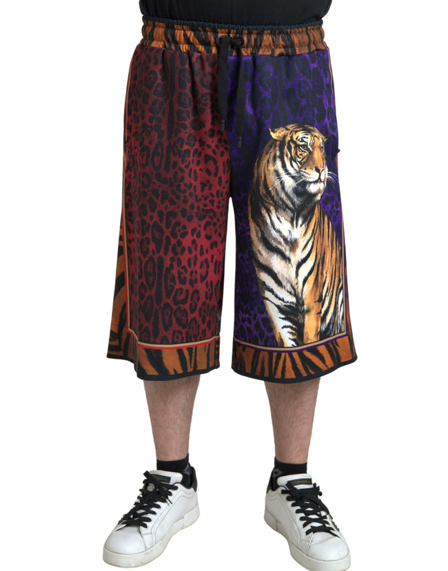 Dolce & Gabbana Multicolor Tiger Print Men Bermuda Shorts - GENUINE AUTHENTIC BRAND LLC  