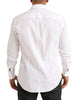 Dolce & Gabbana White MARTINI Cotton Blend Dress Formal Shirt
