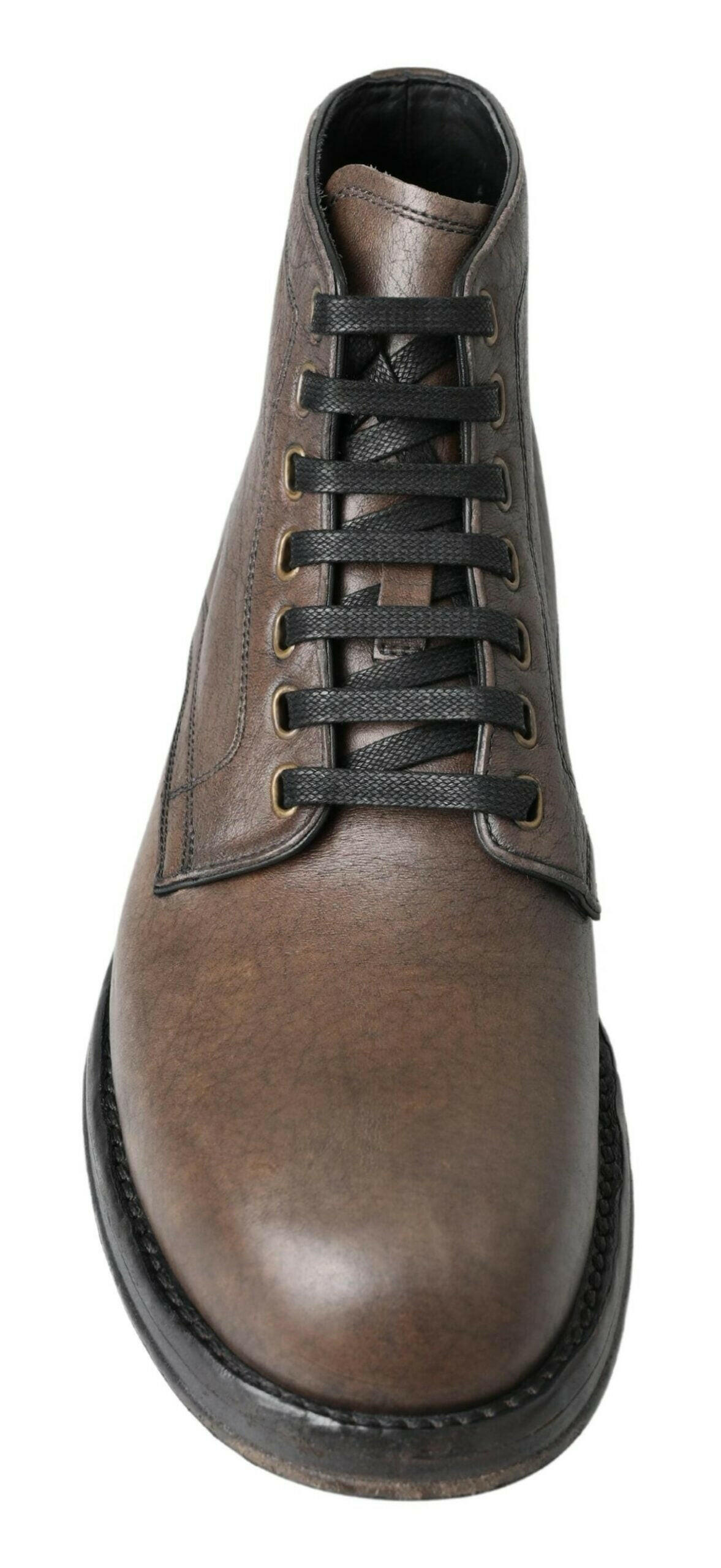 Dolce & Gabbana Brown Horse Leather Perugino Shoes - GENUINE AUTHENTIC BRAND LLC  