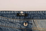 Costume National Chic Blue Slim Fit Designer Jeans.